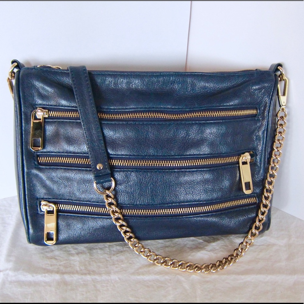 Rebecca Minkoff 3 zip shoulder purse, mid-size